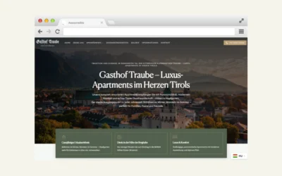 Gasthof Traube Tirol weboldalkészítés